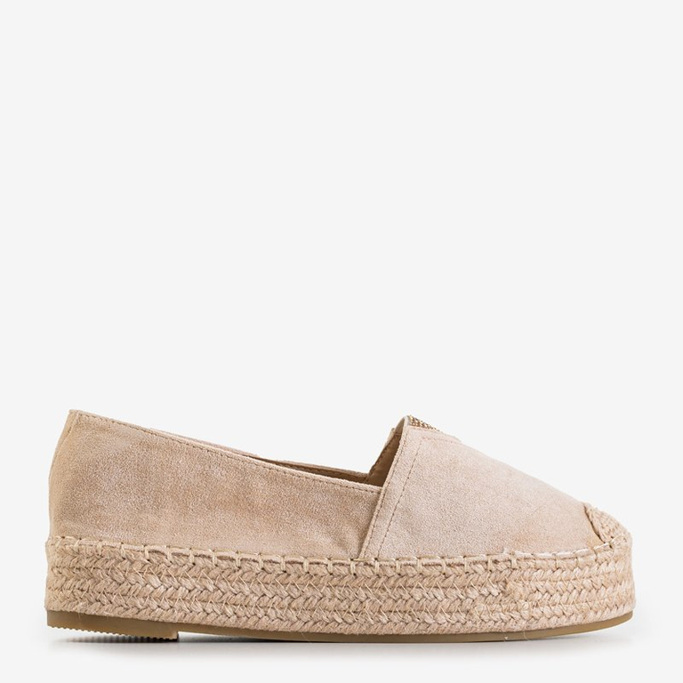 Espadrilles beiges pour femmes avec zircone cubique Asira - Footwear