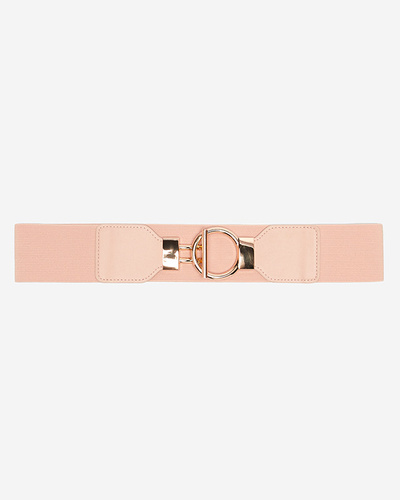 Ceinture élastique avec grande boucle en or rose - Accessoires