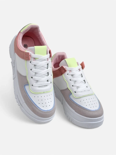 Sneakers pour femmes Hypatia Pastello gris clair cuir écologique printemps 4cm