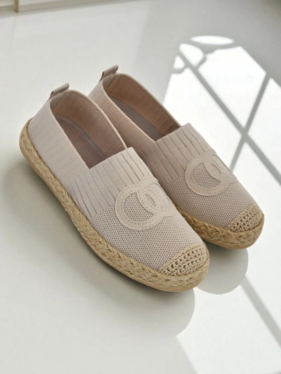 Aurelia Espadrilles Royalfashion Beige – Chaussures plates à enfiler pour femmes