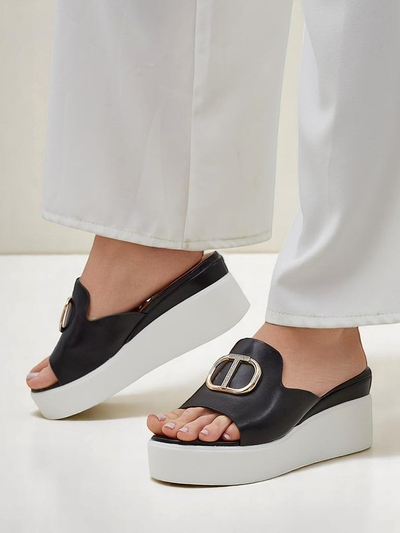 Royalfashion Sandales compensées pour femmes Daffin