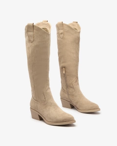 Royalfashion Bottes isolées pour femmes Beige Comfy Elegance