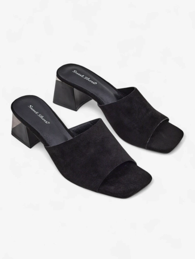 Royalfashion mules pour femmes à talon décoratif Vollatie