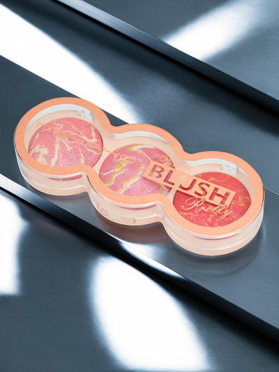 Palette de 3 teintes de blush illuminateur pour les joues couleur