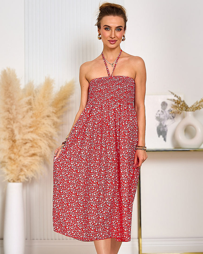 Royalfashion Robe midi à fleurs pour femme