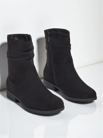 Bottines hautes pour femmes en éco-daim Norvia