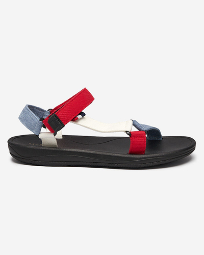 Sandales pour femme en tissu rouge Ojo- Footwear