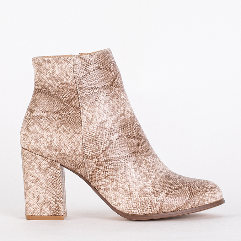 Bottes sur un montant supérieur en peau de serpent a'a Pekan - Chaussures