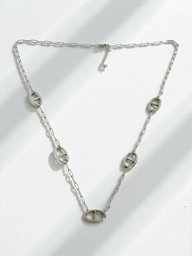 Collier Callisto Silver Placcato – chaîne à maillons minimaliste