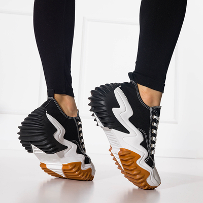 Chaussures de sport femme noires a'la sneakers Wenova - Footwear