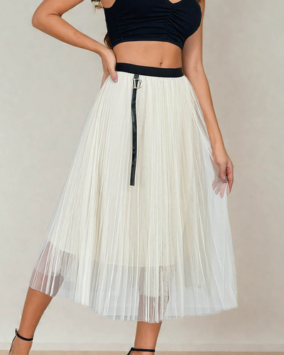 Royalfashion Jupe midi double épaisseur pour femme