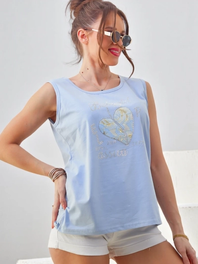 Débardeur en coton pour femmes Royalfashion avec cœur