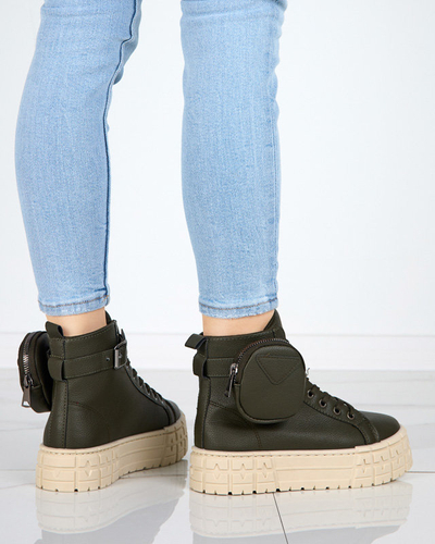 OUTLET Chaussures de sport pour femmes vertes avec cuir écologique Kolib - Footwear