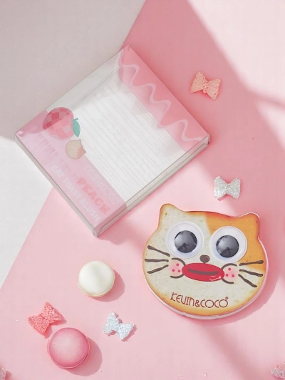Kevin&Coco Cat Toast Blush Blush pressé Pêche