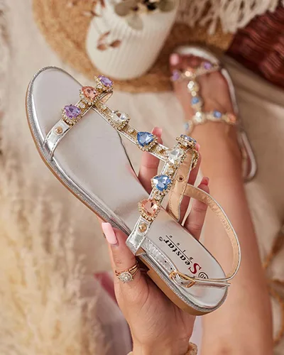 Royalfashion Sandales Selina zirconia pour femme