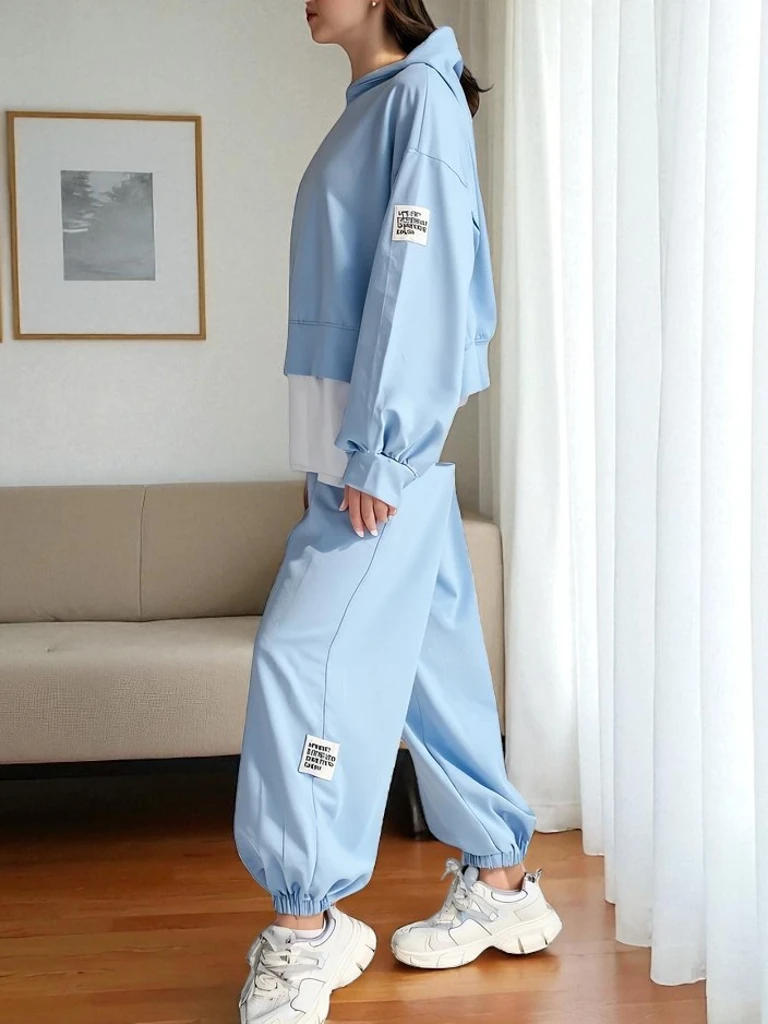 Ensemble en coton Royalfashion pour femmes avec un insert de chemise