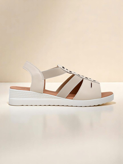 Sandales compensées Royalfashion pour femmes, petit talon Sora