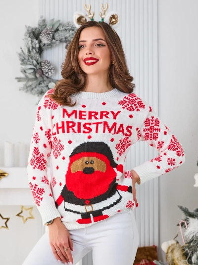 Pull de Noël pour femmes Royalfashion avec Père Noël