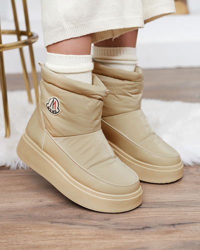Royalfashion Bottes de neige à enfiler pour femme de couleur marron clair Ademra