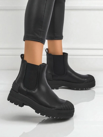 Bottines plateforme en cuir écologique Amber Veil