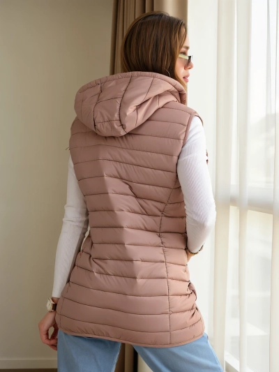 Veste sans manches Royalfashion pour femmes avec capuche amovible