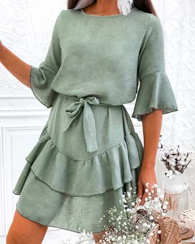 Royalfashion Mini robe femme en lin