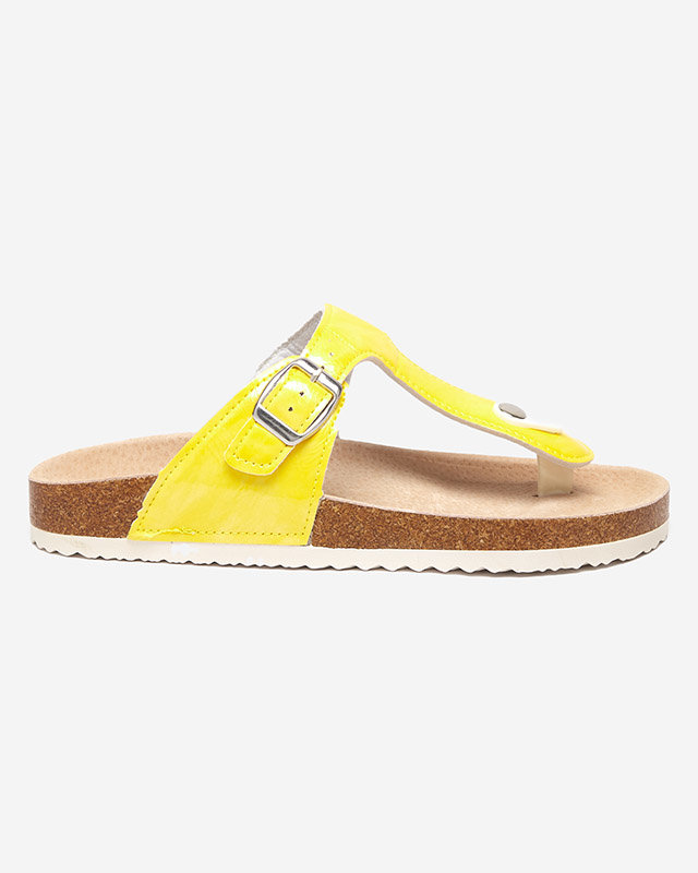 OUTLET Tongs femme jaunes Elotsi - Footwear