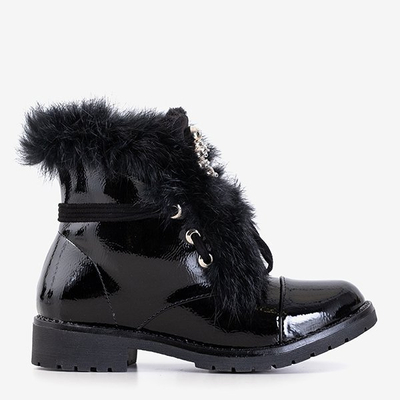 Sacs pour enfants laqués noirs avec perles Radington - Footwear