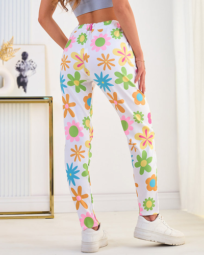 Royalfashion Pantalon femme en tissu floral