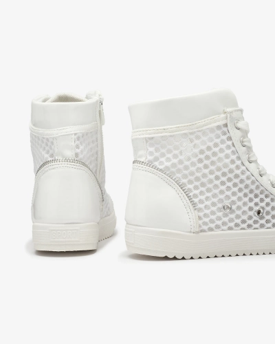 Baskets montantes blanches pour filles Borris- Footwear