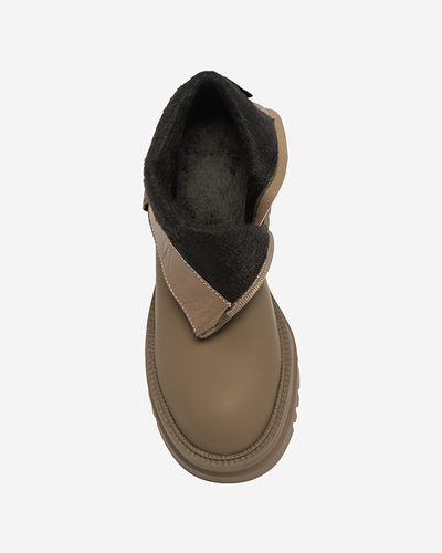 Bottes classiques d'hiver pour femmes isolées en kaki Jarati - Footwear