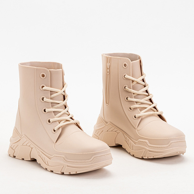 Bottes femme crème a'la bottes en caoutchouc Aiax - Footwear