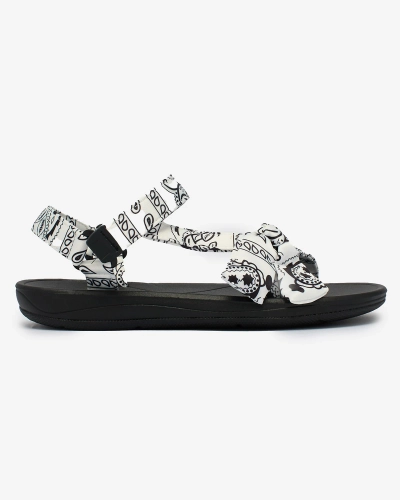 Royalfashion Sandales pour femmes blanches avec nœud Oyall