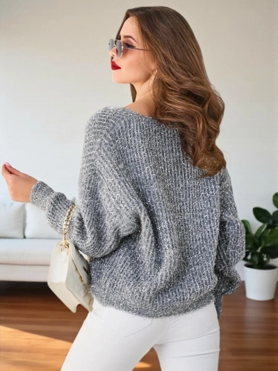 Pull pour femmes Royalfashion avec fil brillant