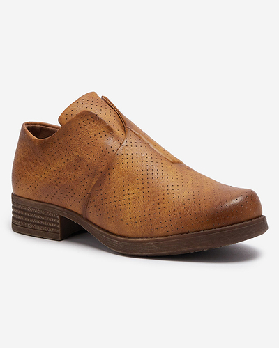 Demi-bottes en cuir écologique pour femmes Camel Ilioppa- Footwear