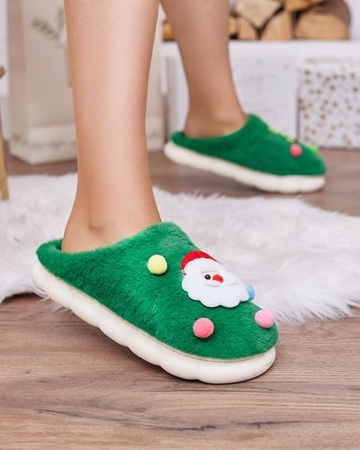 Royalfashion Chaussons de Noël pour femme en vert Fertemse