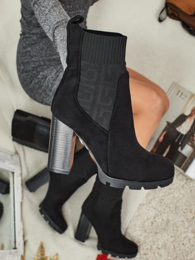 Bottines femme en daim écologique à talon Vansoria