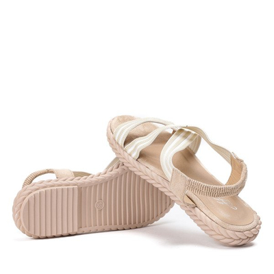 Sandales femme Eliamia beige - Chaussures
