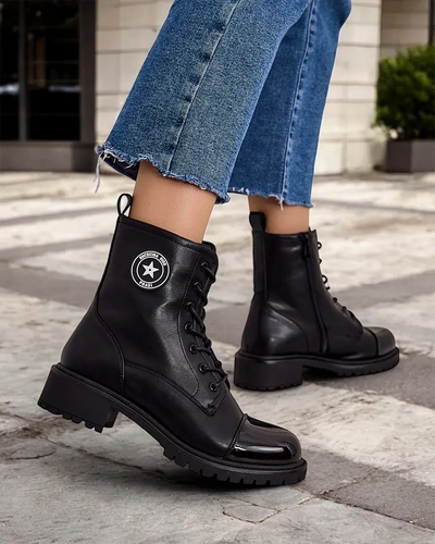 Bottines pour femmes en cuir écologique Royalfashion Vemis