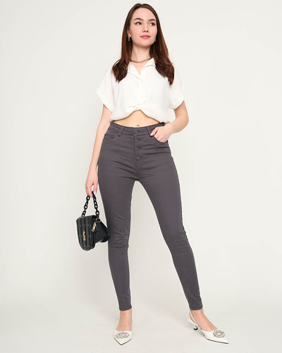 Jean skinny femme gris foncé - Vêtements