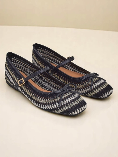 Royalfashion ballerines tissées pour femmes avec bride Vanot