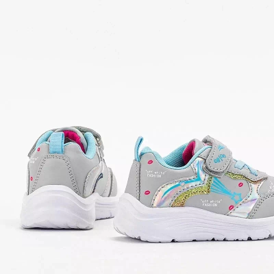 OUTLET Chaussures de sport fille gris clair avec imprimé Jako- Footwear