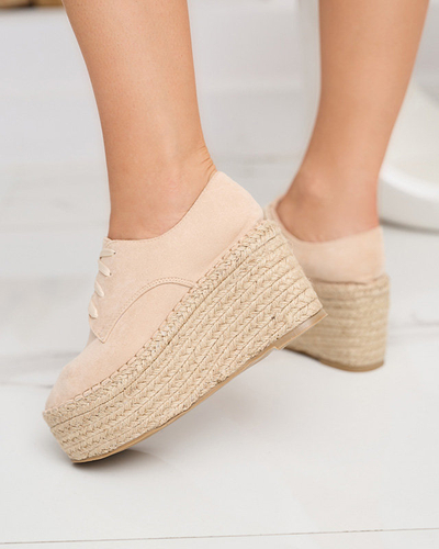 OUTLET Chaussures compensées beiges Jakaia- Footwear