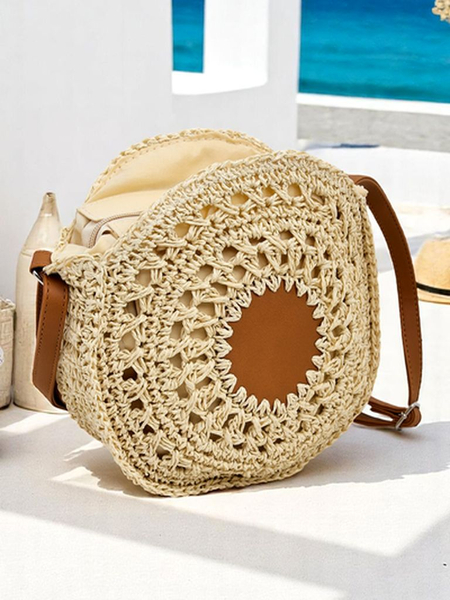 Royalfashion Petit sac à main en paille pour femmes Solar Mini