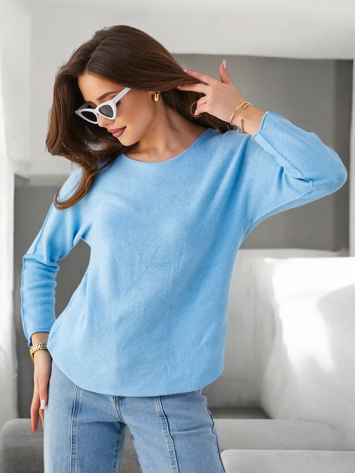 Royalfashion Pull fin en viscose pour femmes