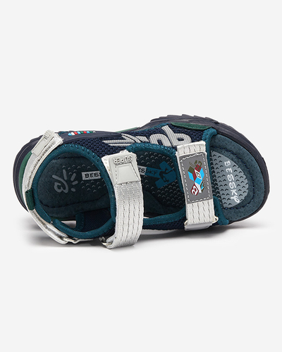 Sandales enfant Doniso marine et vert - Chaussures