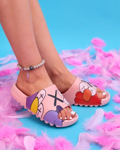 Chaussons Elmino roses pour femmes - Chaussures