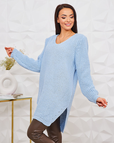 Royalfashion Pull long en maille pour femme