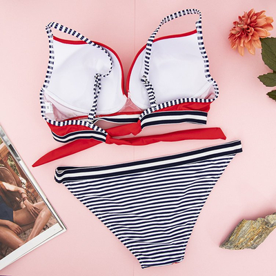 Bas de maillot de bain rayé rouge - Sous-vêtements