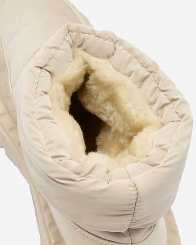 Royalfashion Bottes de neige à enfiler pour femme en couleur crème Ireda